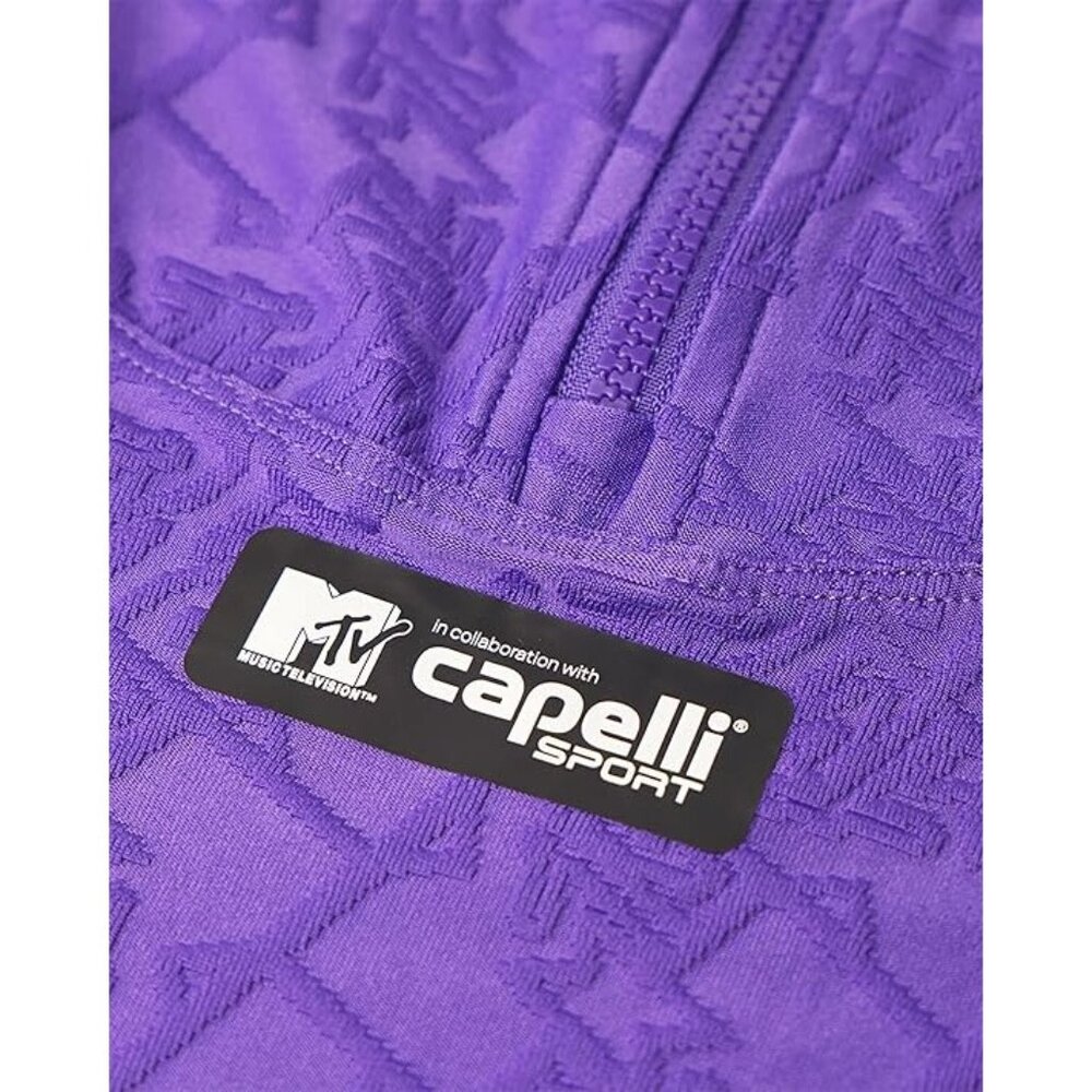 Capelli MTV Bodysuit Long Sleeve Shapewear Leotard Violet Women's XS NEW - Picture 4 of 7